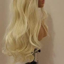 Long Blonde Wavy Wig