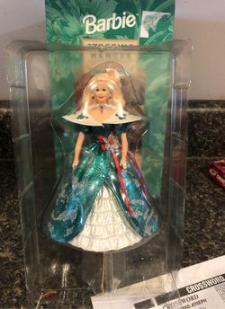 Vintage new in box holiday Barbie stocking hanger beautiful
