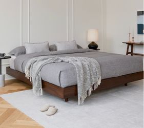 Article queen bed frame walnut