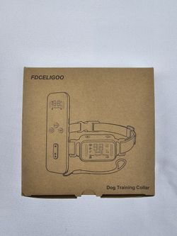 FDCELIGOO Dog Shock Collar, Dog Training Collar with Automatic No Barking Mode and Replacement Strap, Dog Bark Collar with Remote 2600Ft and 4 Trainin