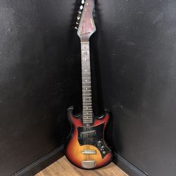 Montaya Electric Guitar Strad-O-Lin SG style 1960s Tri-color sunburst