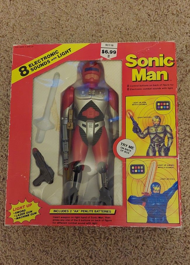 Vintage Sonic Man Toy