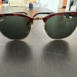 Ray Ban Club Master Tortoise Shell Frame With Green Lense 