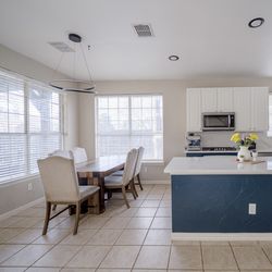 Dining table + 6 chairs. Moving sale
