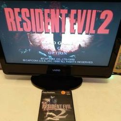 PS1 Retro Video Game Resident Evil 2 Capcom Disc 