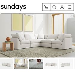 NEW IN-BOX Free Delivery SUNDAYS™ Get Together™ 5-Piece Modular Sofa Sectional (Retail $7,000)