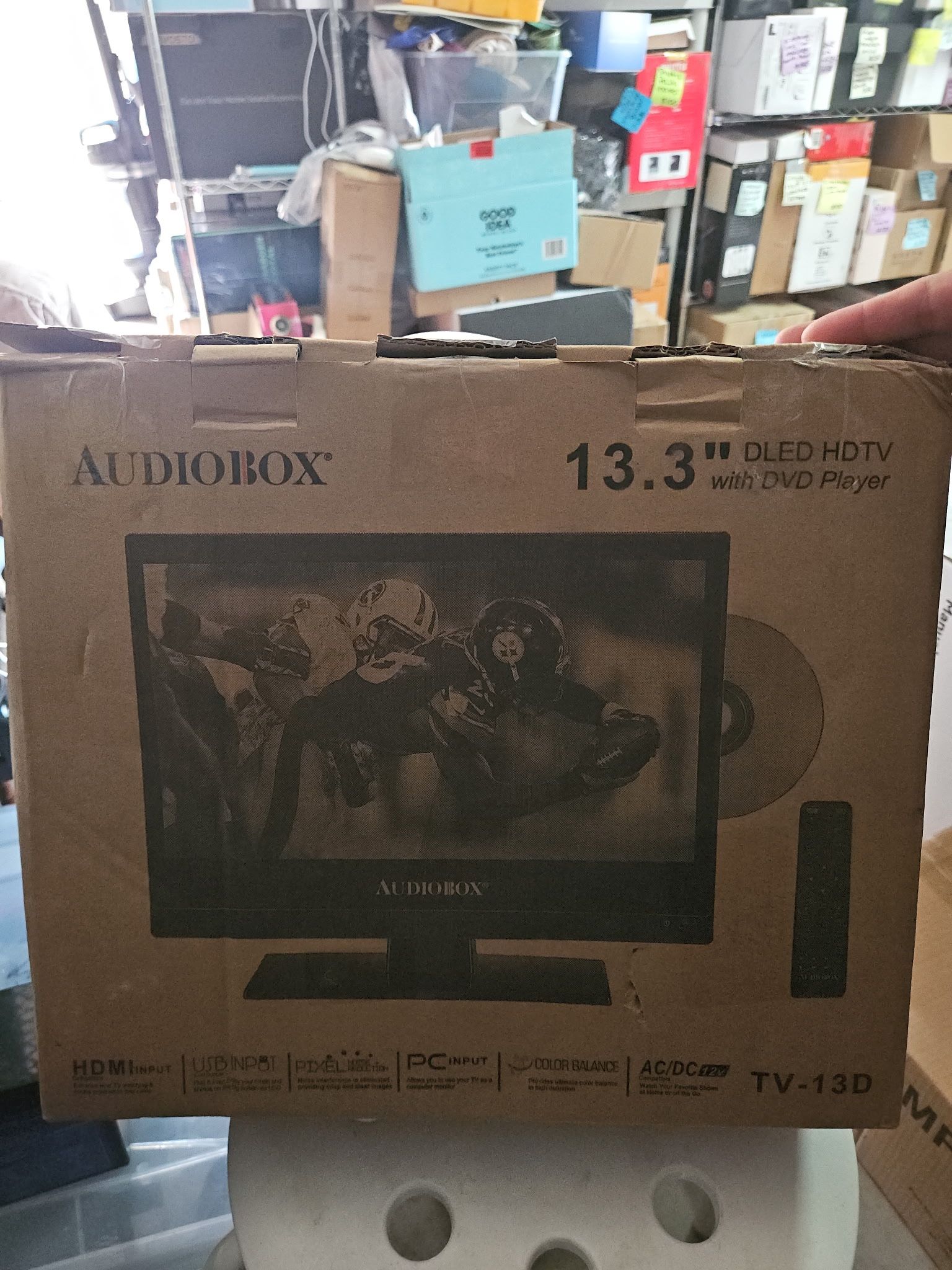 Audio box 13.3”hdtv With Built In DVD Player
