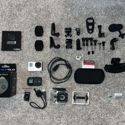 GoPro Hero 3 w/ all Attachments, 64GB Micro SD, and Multi Card Reader