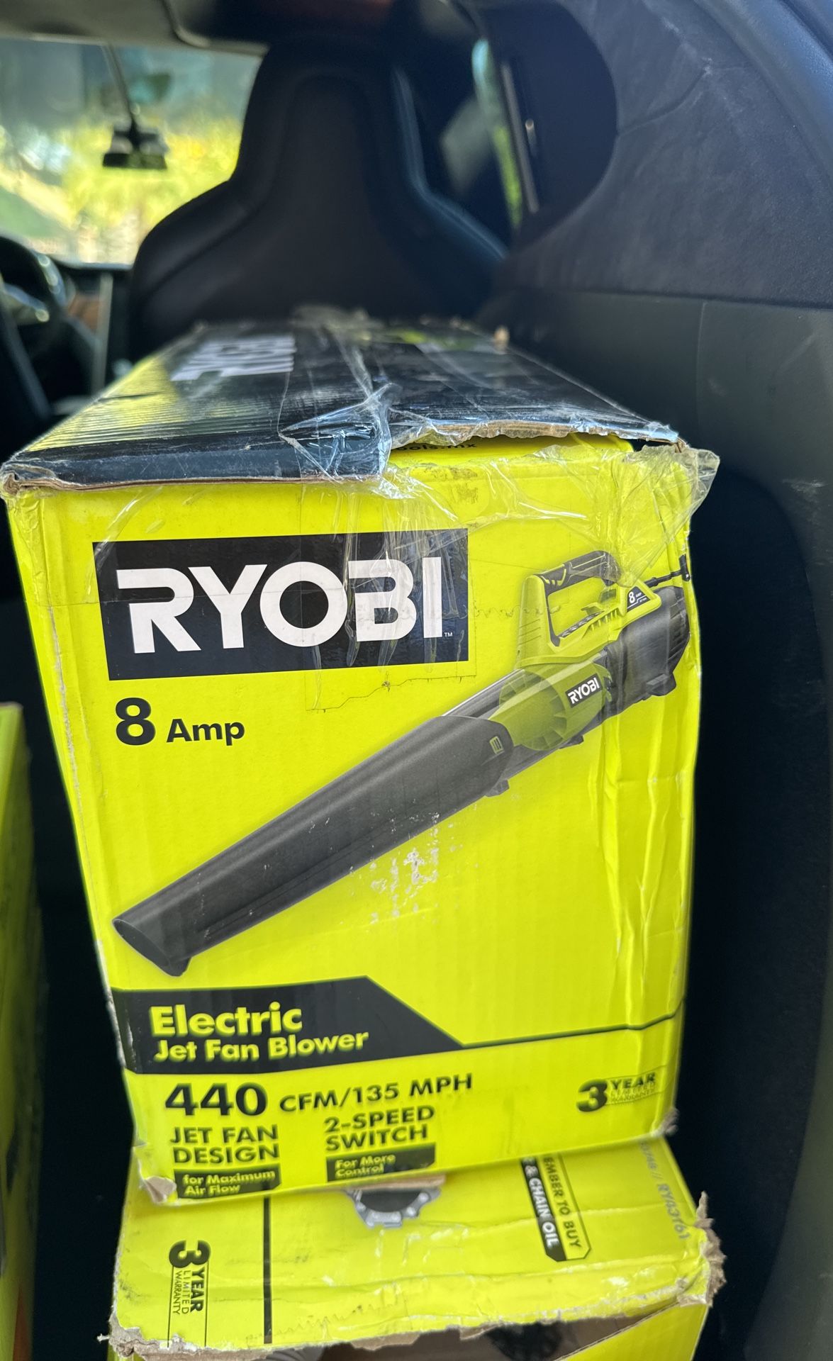 RYOBI Electric Jet Fan Blower 135 MPH 440 CFM 8 Amp Corded RY421021