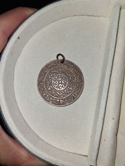 Antique Engraved Coin Pendant