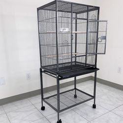 (NEW) $95 Large 53-inch Parrot Bird Cage Rolling Stand for Parakeet, Cockatiel, Finch, Lovebird