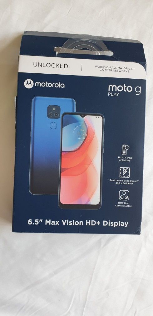 Motorola Moto G Play 2021 Factory Unlocked - Misty Blue 32gb Mc36e