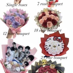 Valentines Day Paper Flower Bouquets 