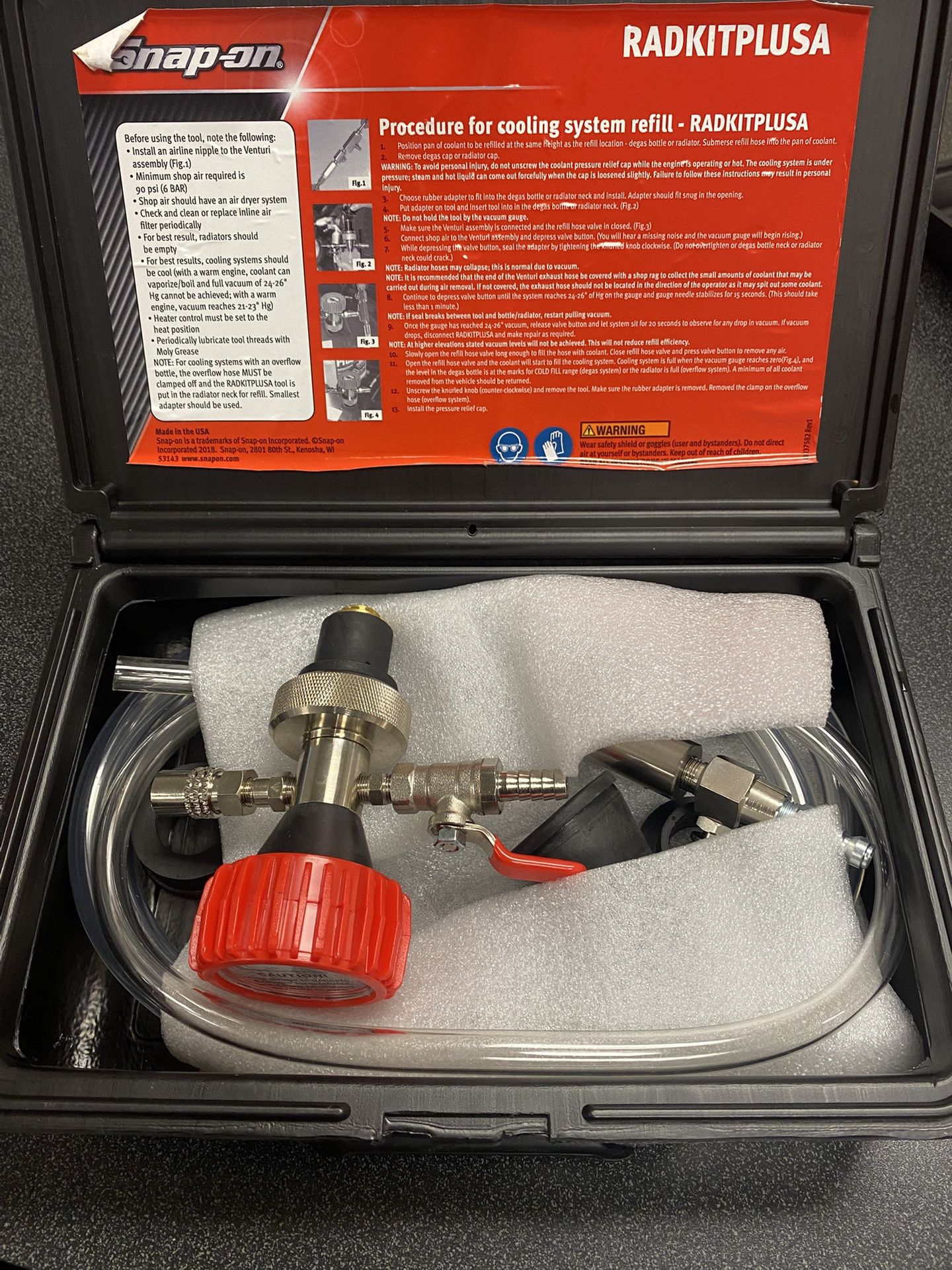 Snap-on Radiator Pressure Text Kit
