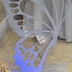 White Wooden Butterflies