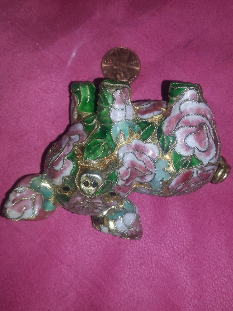 Super Cute Cloisonne Pig Figurine