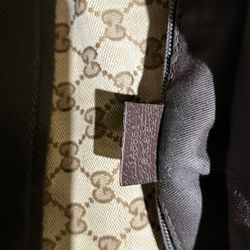 Authentic GUCCI Brown GG Canvas Messenger Shoulder Crossbody Bag Purse