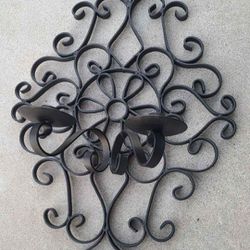 Antique Iron  Wall Candelabra  ( Large  ) 20"x 32" $40