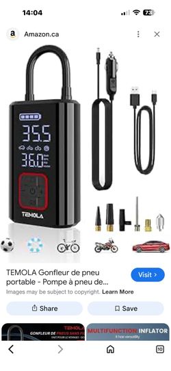 Temola tire inflator
