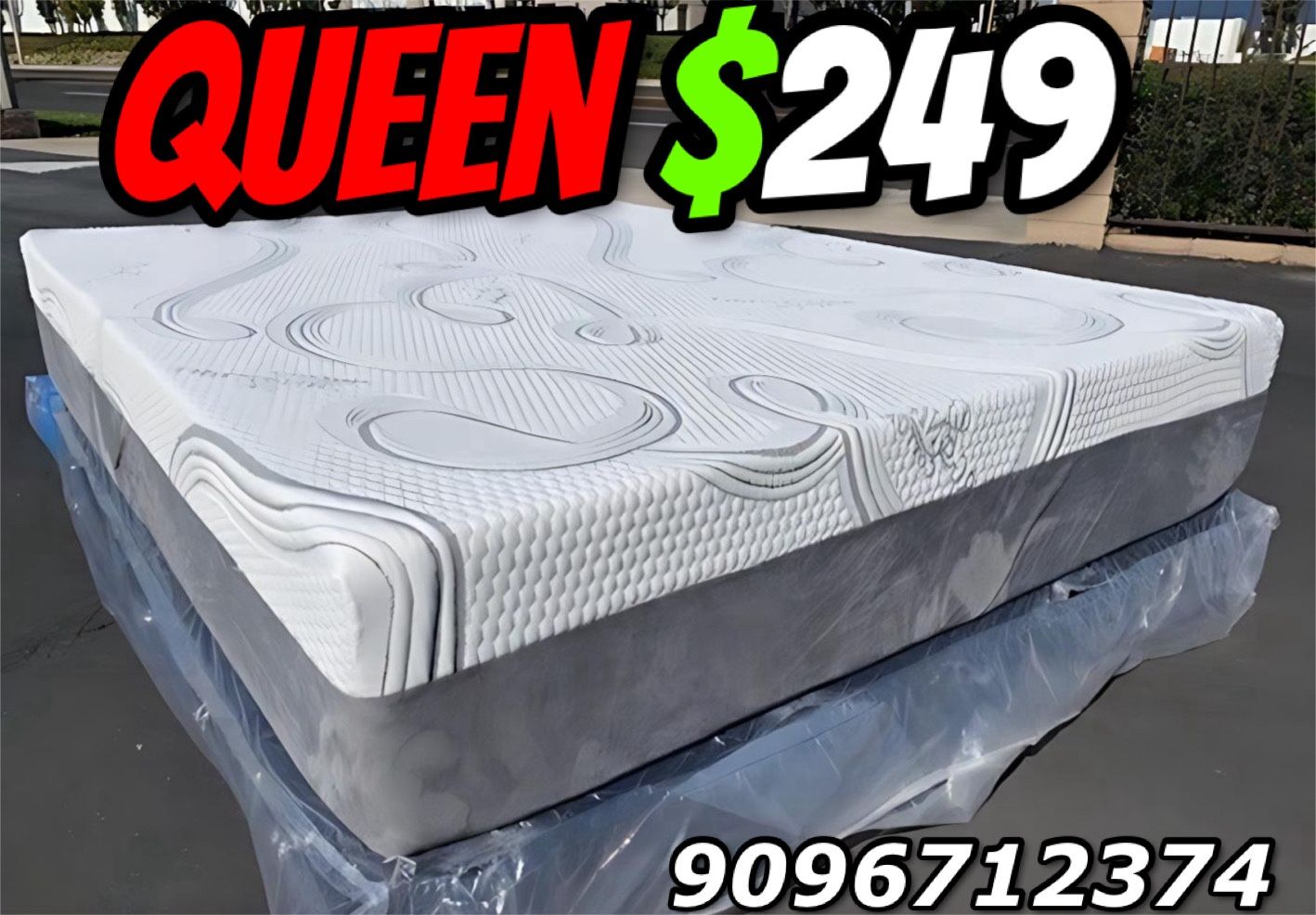 Queen Size Organic Hybrid Cool🧊Gel Memory Foam Mattress