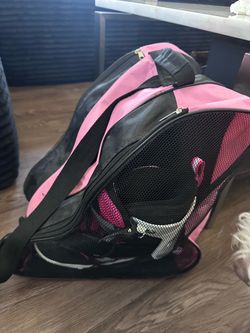 Pink and Black Roller Skate