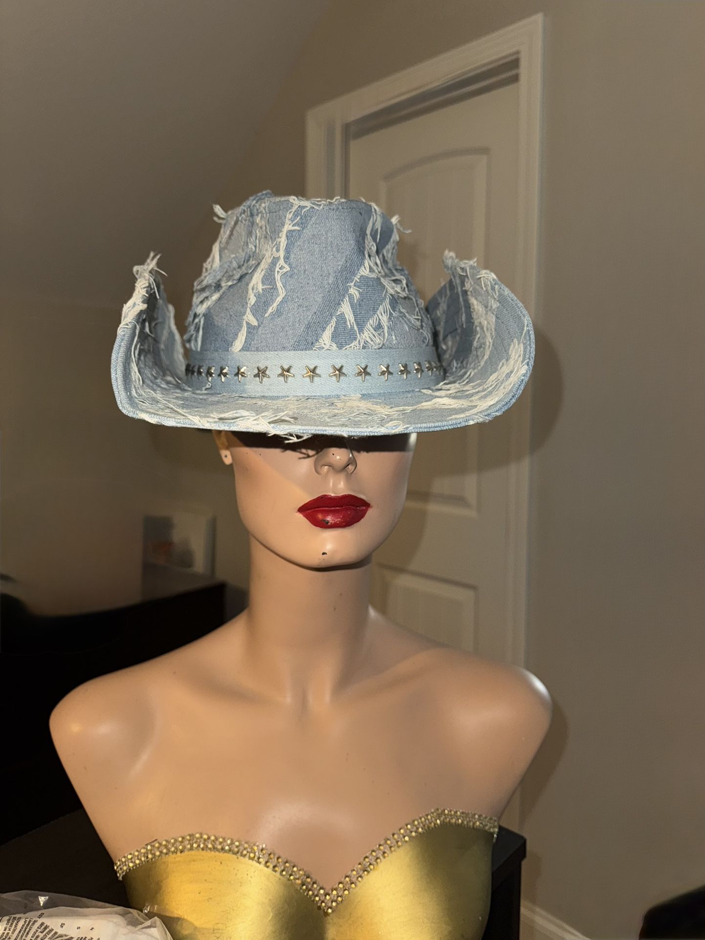Denim Western Hat