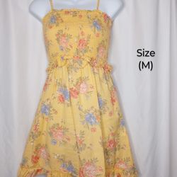 Floral Strap Summer Dress Shirt Size (M) $10
