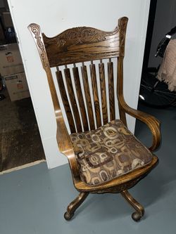 Vintage Wood Rolling Chair