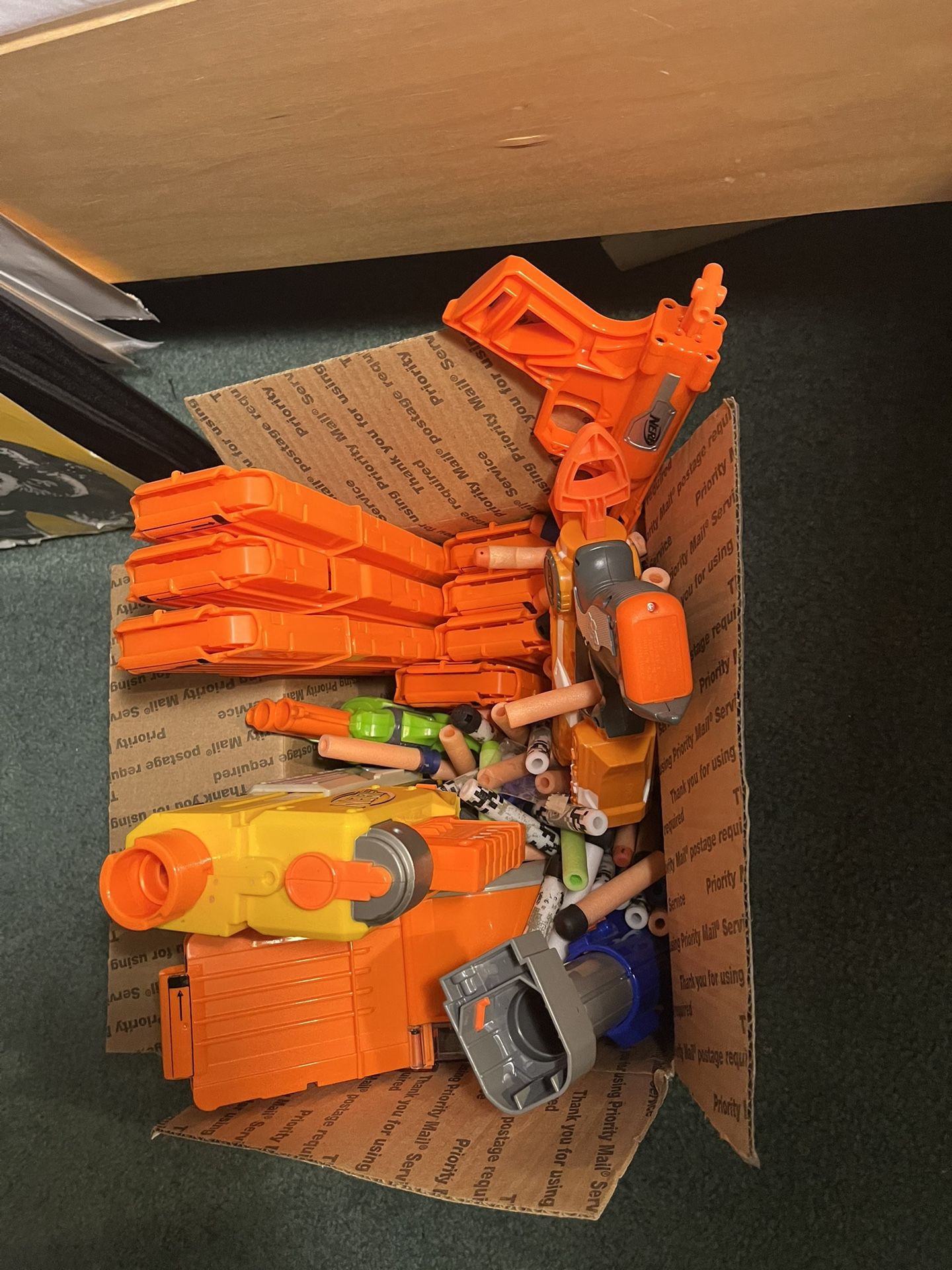 4 Nerf Gun + Ammo + Drum + Long & Short Magazines + Stock