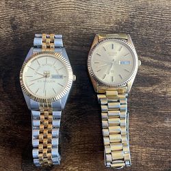 Vintage gold tone watches