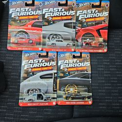 Hotwheels Fast&Furious Dominic Toretto Complete Set Of 5