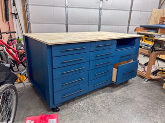 Garage Workbench / Assembly Table with cabinets