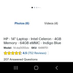 Blue Hp Laptop 