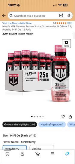 Muscle Milk Genuine Protein Shake 12-Pack