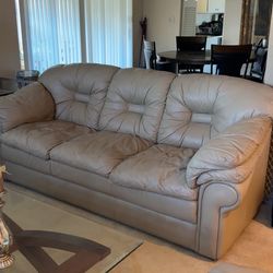 Leather Sofa, Love Seat, Chair and Ottoman