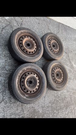 4 - 195/60r14 4x100 4x3.94 Stock Honda Civic Fit Scion Xa Xb Ia Corolla Miata Wheels Rims Good 90% Treads Tires