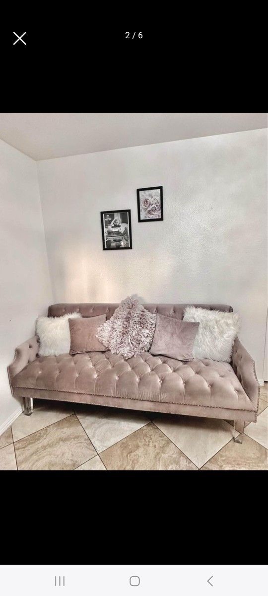 Purple Velvet Sofa