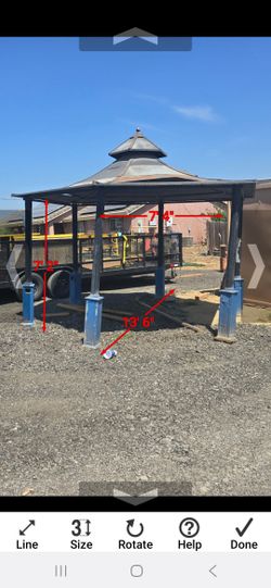 Gazebo Aluminum Posts & Steel Top