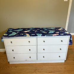 6-Drawer White Dresser