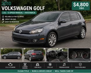 2010 Volkswagen Golf – Cold A/C – Runs & Drives.
