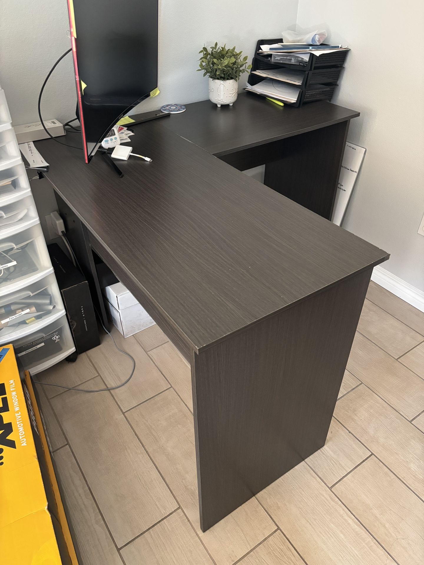 L Shaped Wooden Office Desk