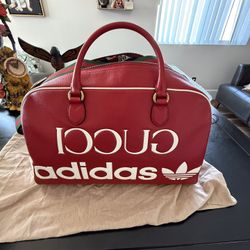 Gucci Adidas Red Duffle Bag 