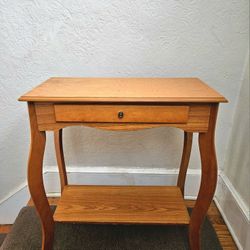 Small Entryway Console Table With Drawer And Open Storage Shelf