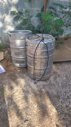 2 beer kegs