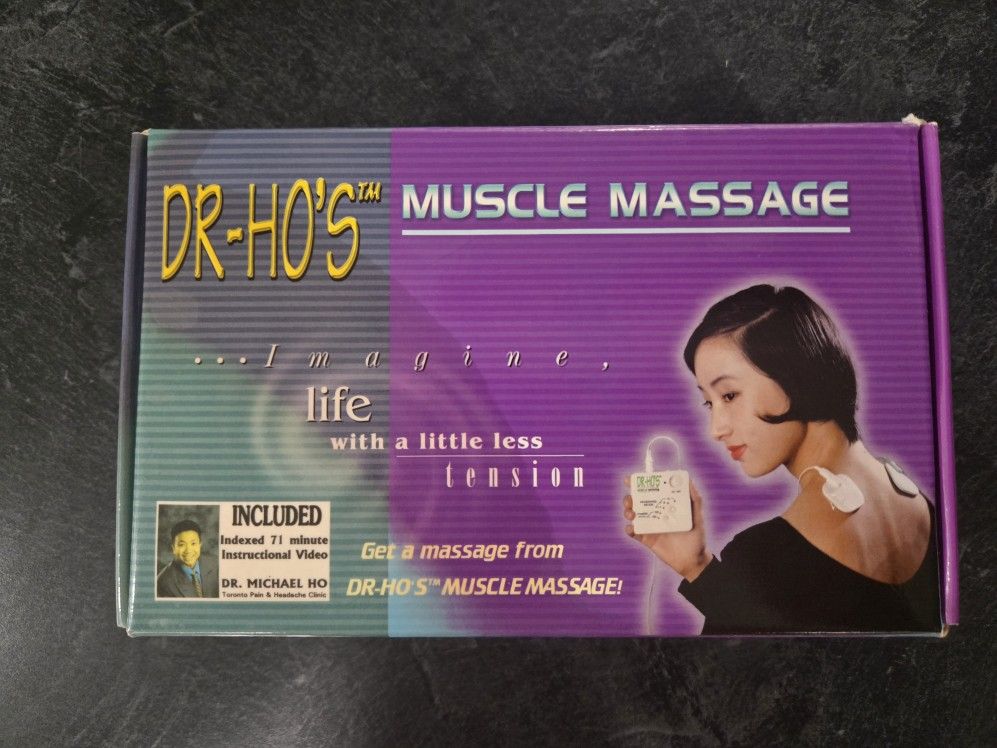 DR-HO'S Muscle Massage TENS Unit With VHS Open Box Never Used