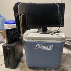 HP monitor and tower set (speaker included) 