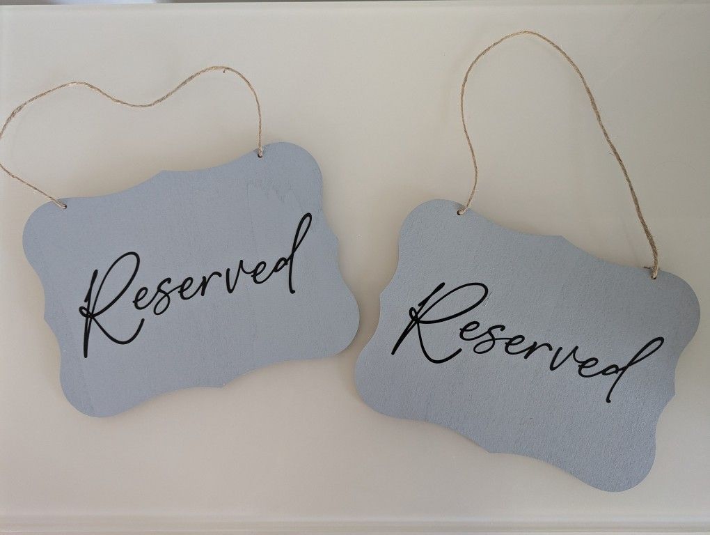 Wooden Wedding Signs, Reserved, Flower Girl/Boy