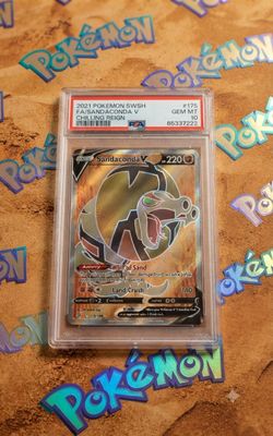 Sandaconda V Full Art PSA 10 Pokémon Card