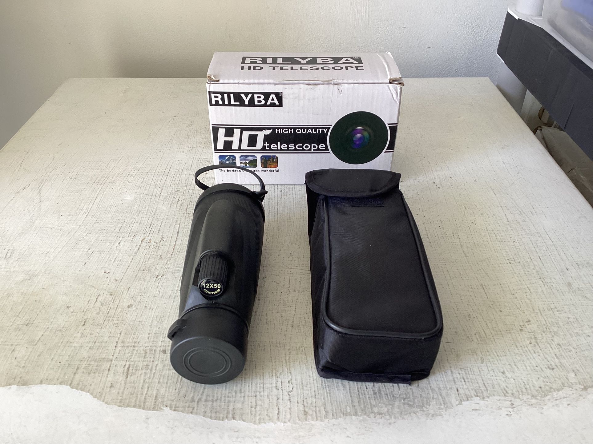 Brand New Rilyba 12 X 50 HD Monocular Telescope With Carrying Case
