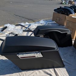 Matte Black Harley Saddle Bags